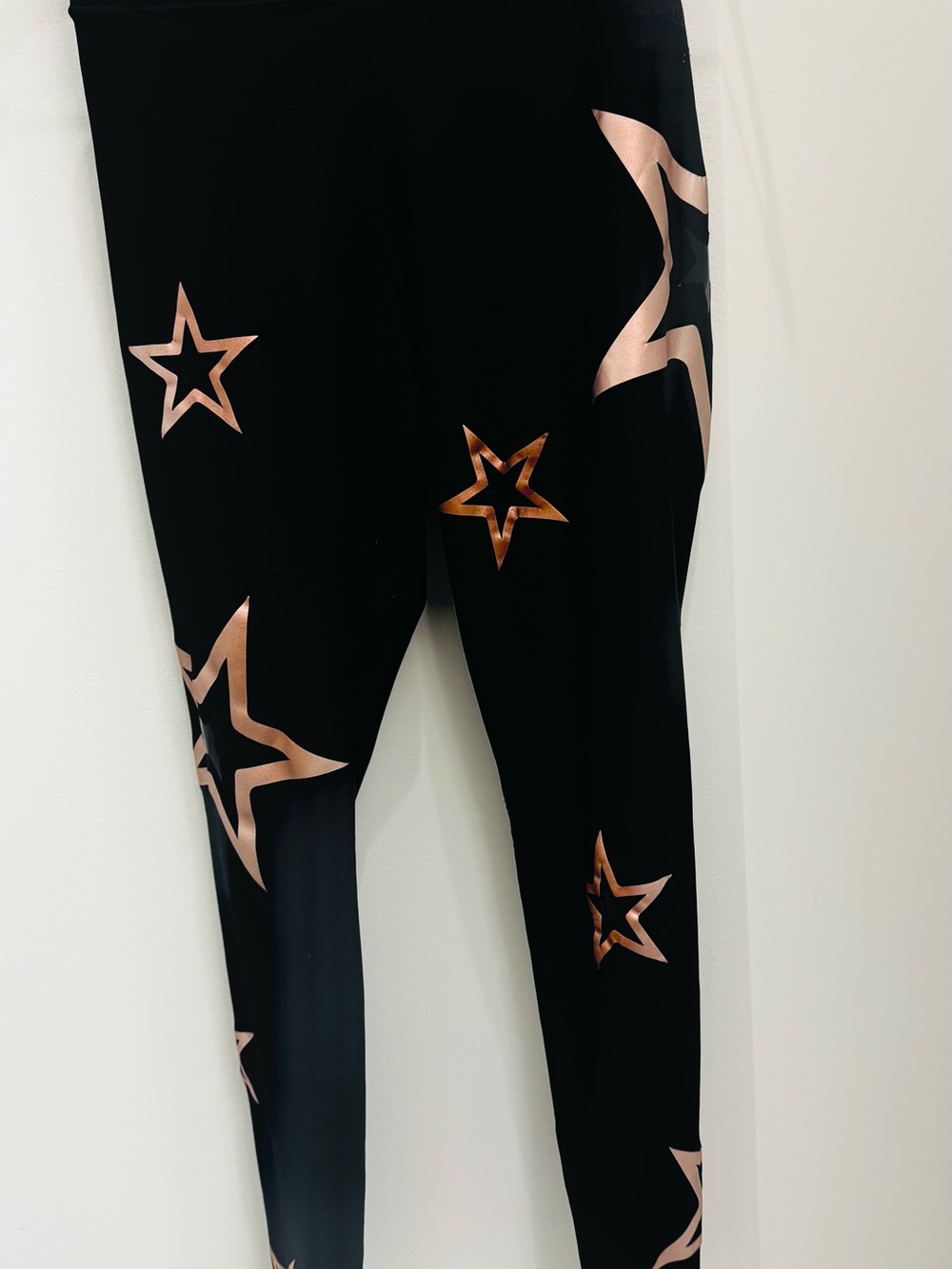 ultracor Black Leggings with Rose Gold Star Accents